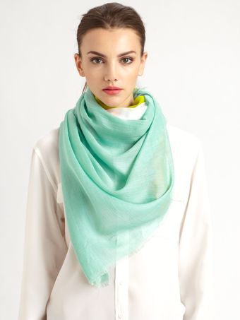 Diane Von Furstenberg Hanovar Wool Silk Scarf - Lyst