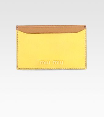 Miu Miu Madras Bicolor Card Case - Lyst