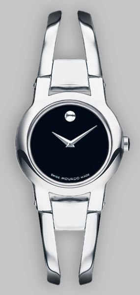 Movado Amorosa Stainless Steel Bangle Bracelet Watch in Silver