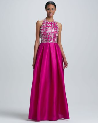 Naeem Khan Beadedbodice Gown - Lyst