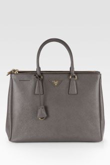 Prada Saffiano Lux Doublezip Tote - Lyst