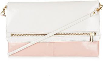 Topshop Colour Block Clean Clutch - Lyst