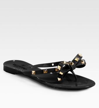 Valentino Rockstud Jelly Sandals - Lyst