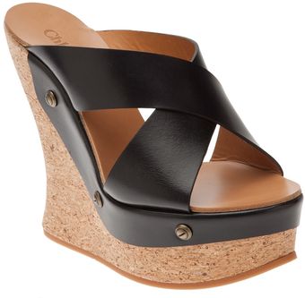 Chloé Criss Cross Platform Wedge - Lyst