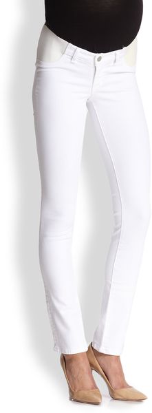 J Brand Maternity Maternity Railstraight Jeansblanc - Lyst