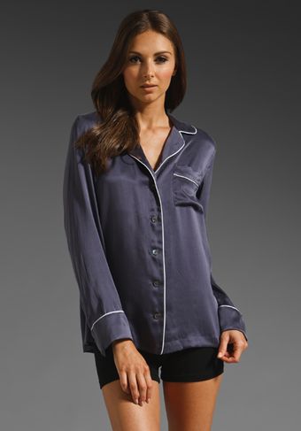 Equipment Avery Pajama Top in Greystone - Lyst