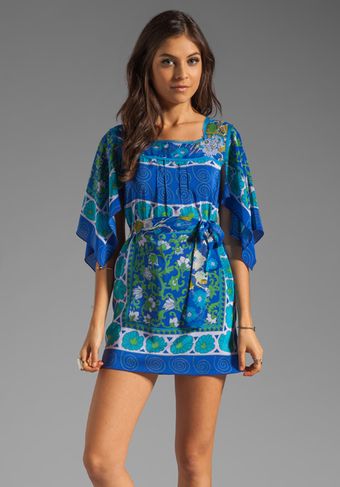 Anna Sui Mosaic Panel Print Dress in Royal Multi - Lyst