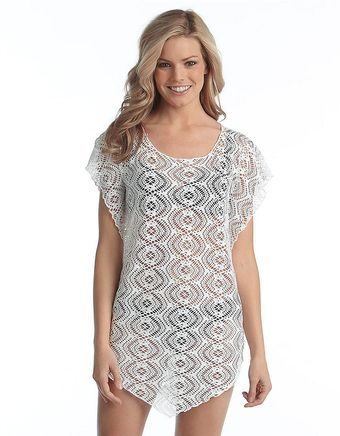 Becca Crochet Swim Dress Coverup - Lyst