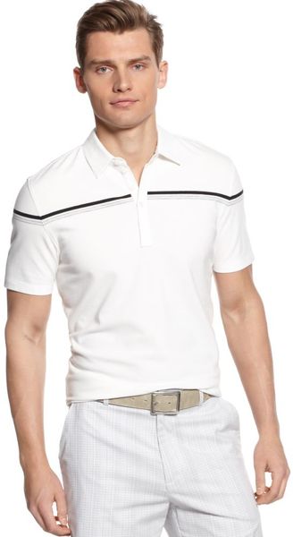 Calvin Klein Short Sleeve Slim Fit Stretch Pique Polo Shirt - Lyst
