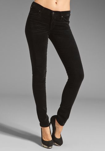 Citizens Of Humanity Avedon Skinny Velour in Licorice - Lyst