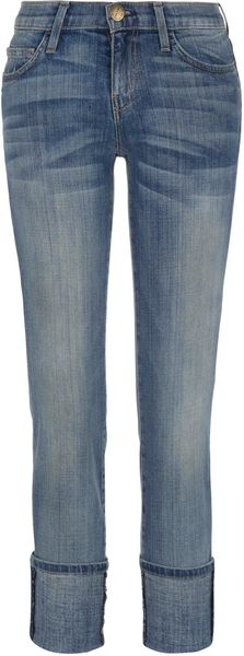 Current/Elliott Blue Beatnik Cropped Jeans - Lyst