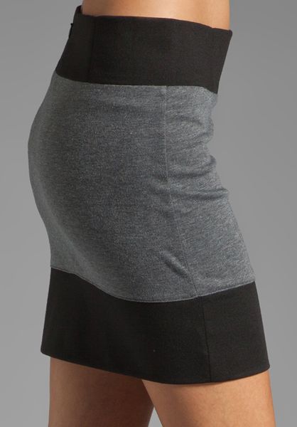 David Lerner Colorblock Mini in Black Heather Grey in Gray