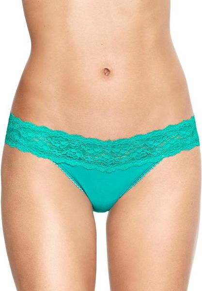 Gap Sexy Cotton V Thong In Green Aqua Tropic Lyst