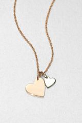 Jennifer Zeuner Jewelry Sterling Silver Double Heart Necklace