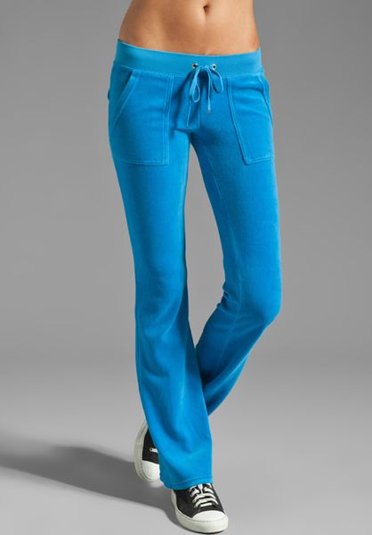 juicy couture blue flared track pants