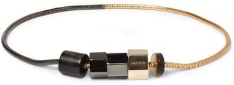 Lanvin Gold and Ruthenium Plated Bracelet - Lyst