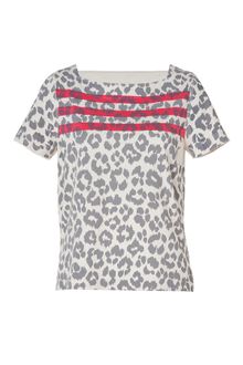 Marc By Marc Jacobs Cotton Dita The Cheetah Top in Dapper Grey Multi - Lyst