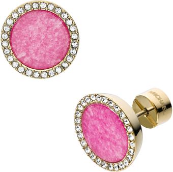 Michael Kors Pave Slice Studs - Lyst
