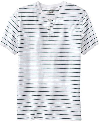 Old Navy Thinstripe Slubknit Henleys - Lyst