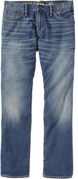 Old Navy Premium Slim-straight Jeans in Blue for Men (medium tint)