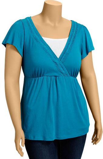 Old Navy Plus Gathered Crossfront Tops - Lyst