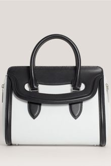 Alexander McQueen Heroine Small Twotone Leather Tote - Lyst