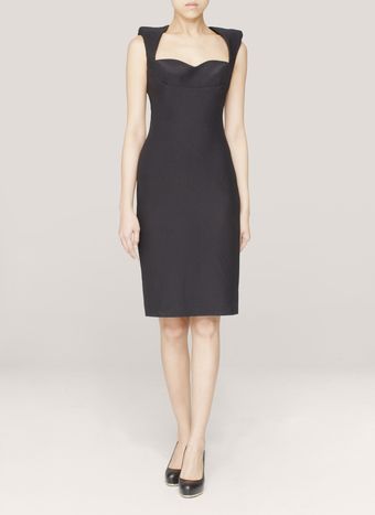Alexander McQueen Sleeveless Crepe Dress - Lyst