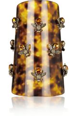 Alexander McQueen Bee Embellished Swarovski Crystal Plexiglass Cuff