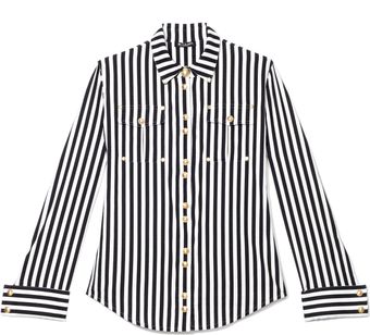 Balmain Striped Cotton Shirt - Lyst