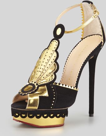 Charlotte Olympia Sunset Art Deco Tstrap Sandal - Lyst
