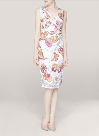 Emilio Pucci Printed Drapedfront Dress - Lyst