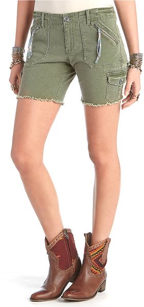 Free People Twill Cargo Cutoff Shorts - Lyst