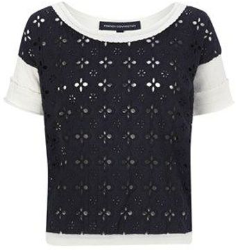 French Connection Broderie Anglaise Jumper - Lyst