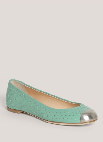 Giuseppe Zanotti Malika Studded Leather Ballerina Flats - Lyst
