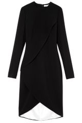 Givenchy Long Sleeve Wrap Effect Dress