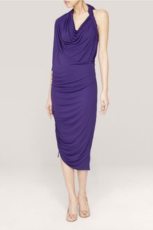 Lanvin Draped Crepe Dress - Lyst