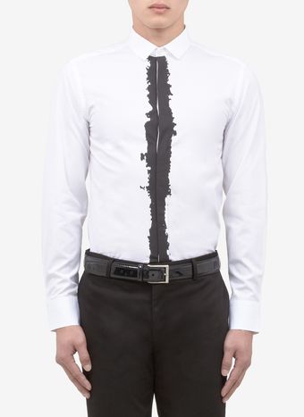 Neil Barrett Printed Lapel Shirt - Lyst