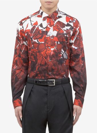 Paul Smith Slim Fit Rose Print Cotton Shirt - Lyst