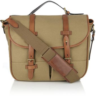 Polo Ralph Lauren Canvasleather Messenger - Lyst