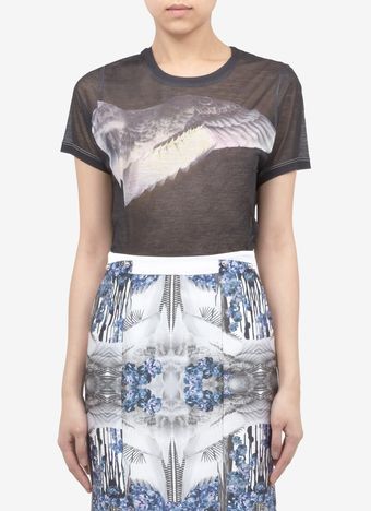 Prabal Gurung Wing Printed Cotton Blend Jersey Tshirt - Lyst