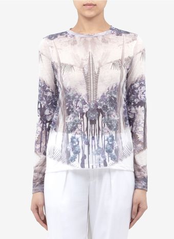 Prabal Gurung Printed Cotton Blend Jersey Tshirt - Lyst
