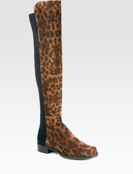 stuart weitzman leopard boots
