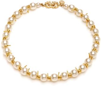 Tom Binns Jackie Ouch Pearls and Barbed Wire Necklace - Lyst