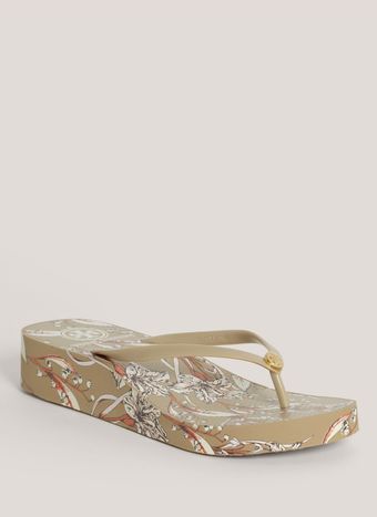 Tory Burch Thandie Printed Wedge Sandals - Lyst