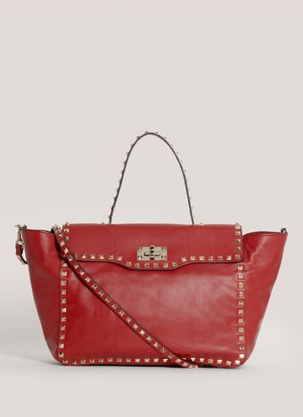 Valentino Rockstud Flap Satchel - Lyst