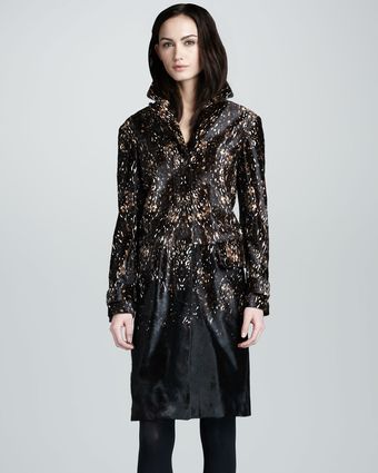 Burberry Prorsum Printed Calf Hair Coat - Lyst