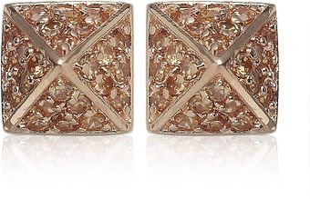 Eddie Borgo Crystal Pave Pyramid Earrings - Lyst