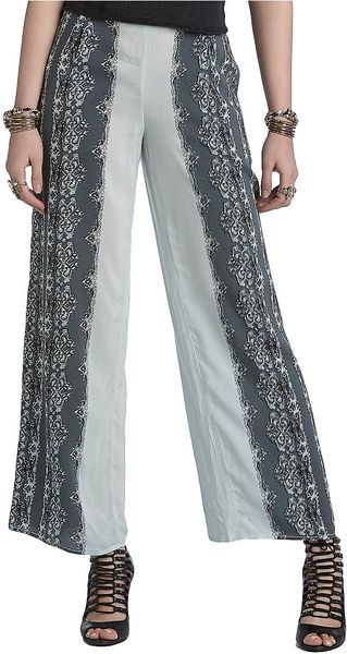 Free People Printed Wide Leg Pants - Lyst