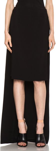Givenchy Long Back Skirt in Black - Lyst