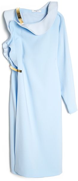 Givenchy Single Sleeve Ruffle Dress - Lyst